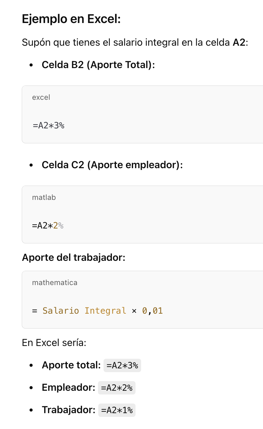 Fórmula para calcular faov en excel